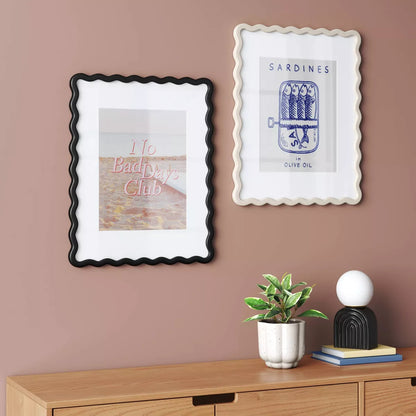 16"X20" Matted to 11"X14" Wavy Picture Frame White - Room Essentials™